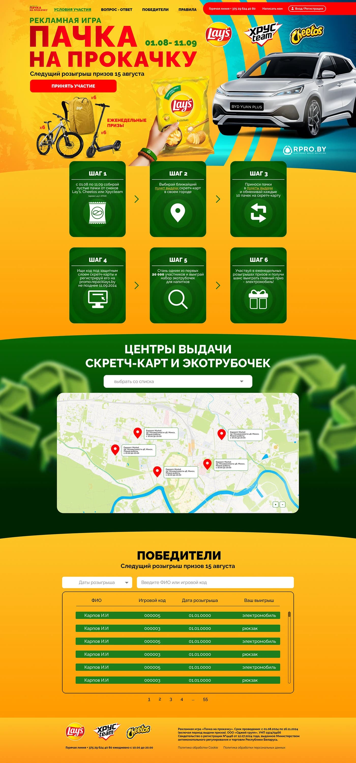 WEBSITE FOR AN ADVERTISING GAME